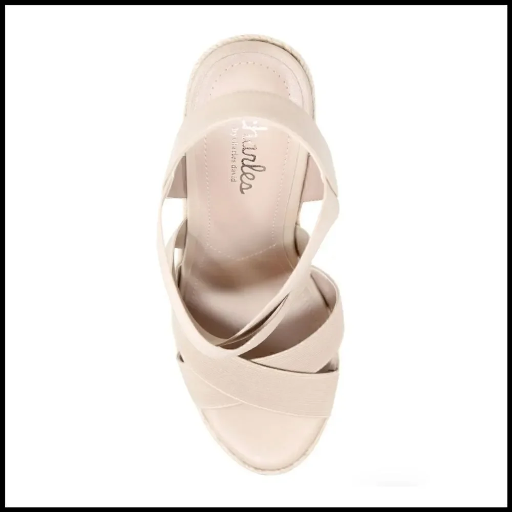 Charles David Alyce Faux Leather Wedge Sandals Shoes Size 11